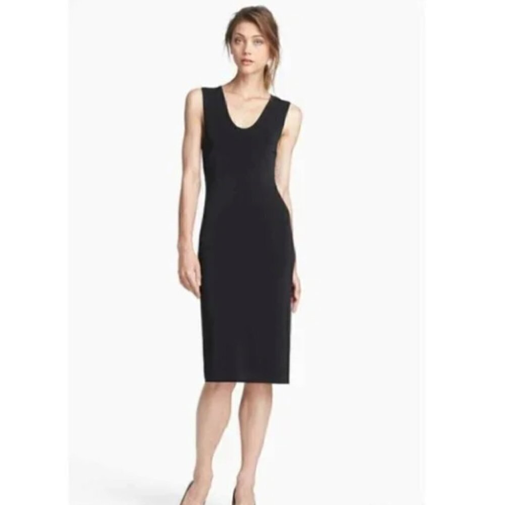 T by Alexander Wang V Neck Jersey Midi Dress